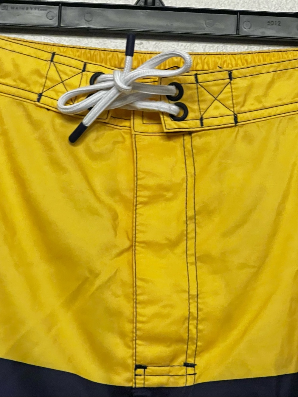 Polo by Ralph Lauren Yellow Navy White Striped Swim Trunks XL Color block Beach - Picture 3 of 11